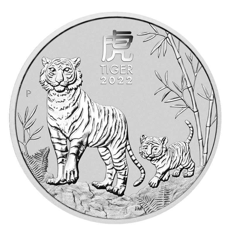 Australian Lunar Year of the Tiger 2022 1oz Silver Bullion Coin