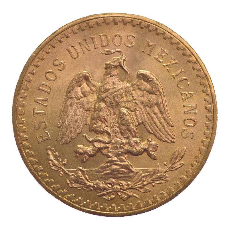 50 Peso Mexican Gold Coin (Random Year, Varied Condition)